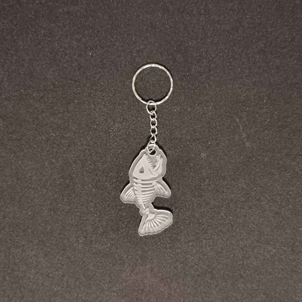 Skeleton Fish Keychain