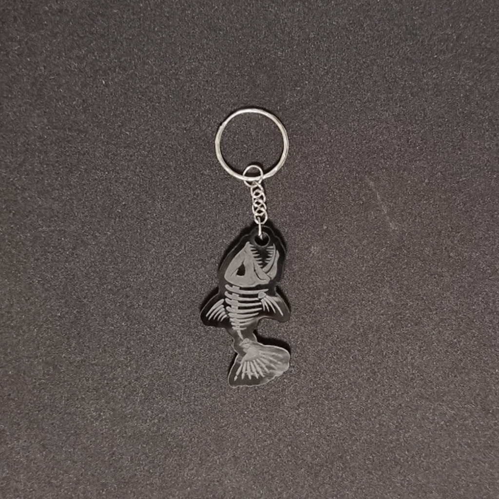 Skeleton Fish Keychain