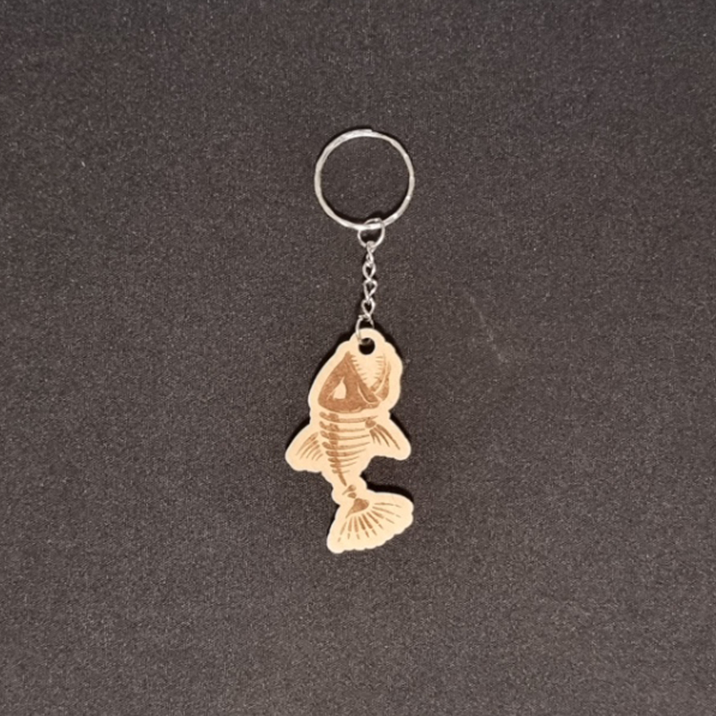 Skeleton Fish Keychain