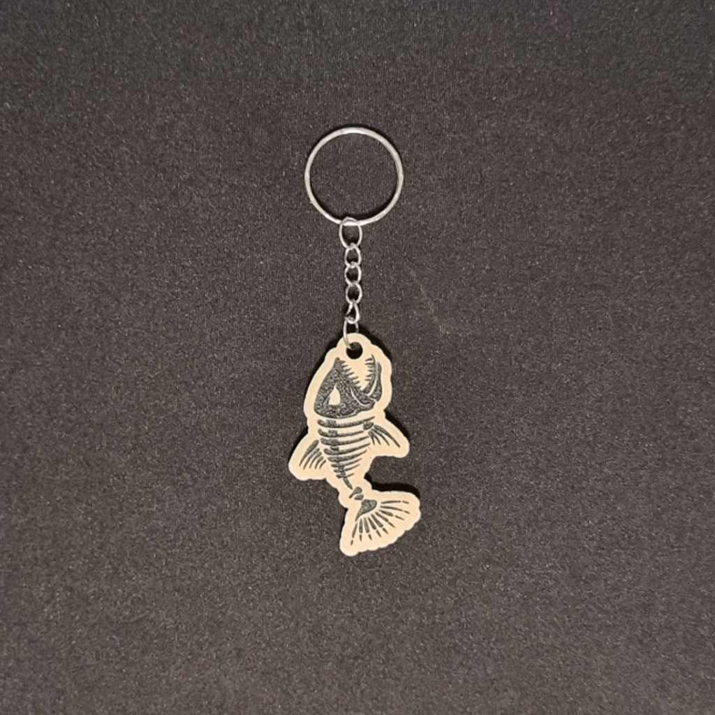 Skeleton Fish Keychain