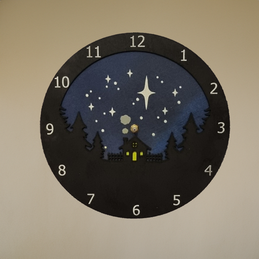 Christmas Silent Night Clock