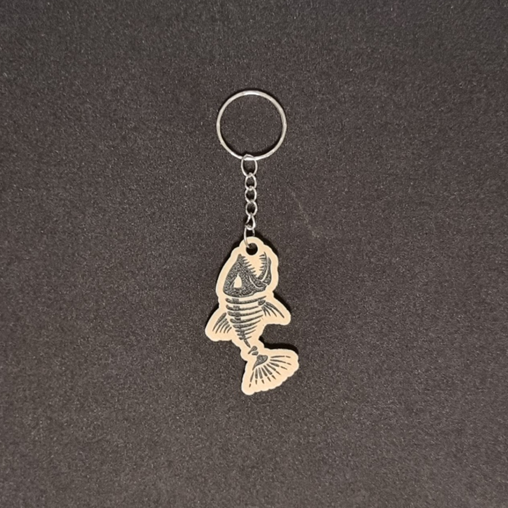 Skeleton Fish  Keychain